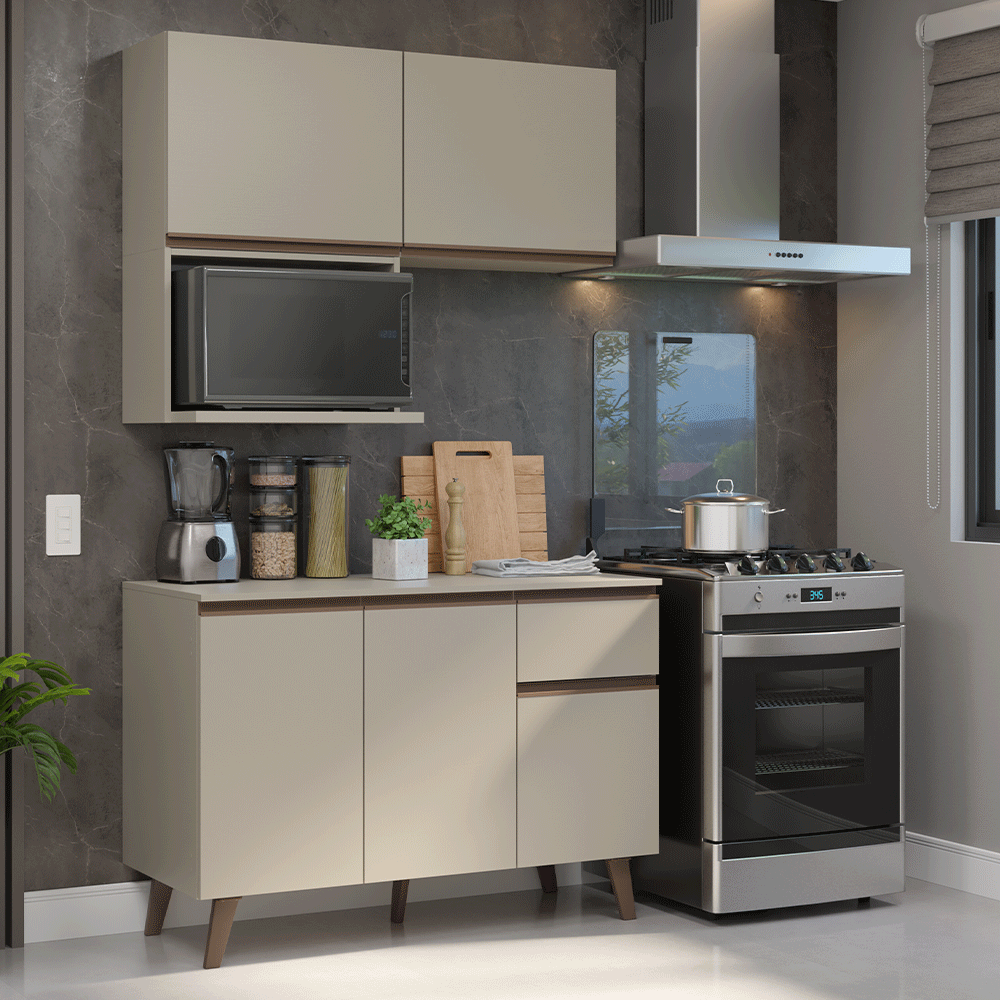 Cocina Compacta 120 cm Crema Nice Madesa 05