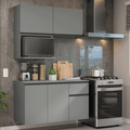 Cocina Compacta Flotante 120 cm Gris Nice Madesa