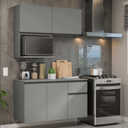 Cocina Compacta Flotante 120 cm Gris Nice Madesa