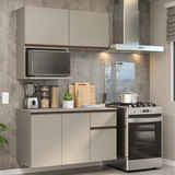 Cocina Integral 120 cm sin Patas Crema Nice 06