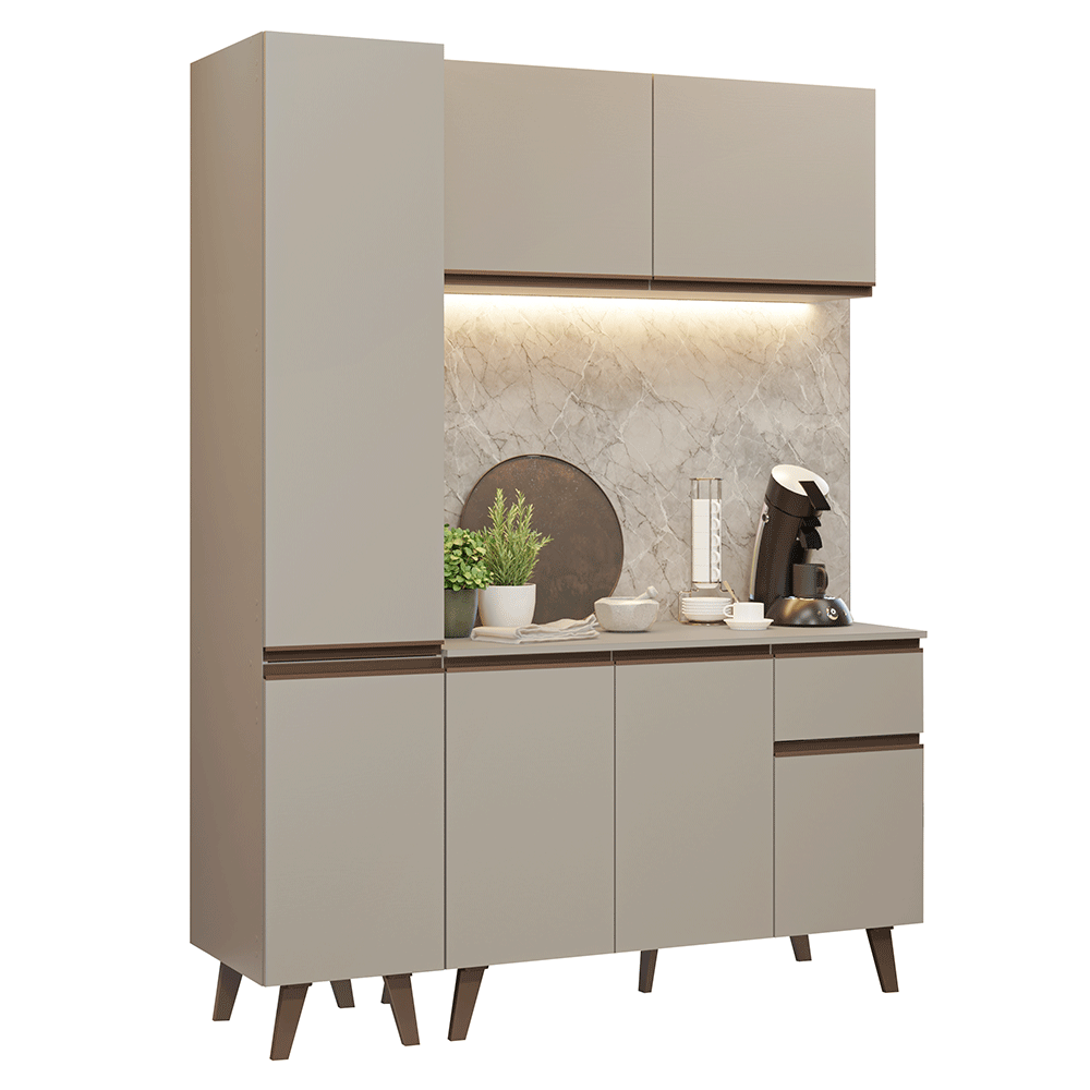 Cocina Compacta 160 cm Crema Nice Madesa