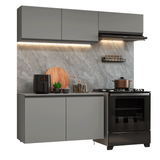 Cocina Compacta 200 cm Sin Patas Nice Gris 02
