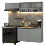 Cocina Integral 200 cm sin Patas Gris Nice 07