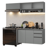 Cocina Integral 200 cm sin Patas Gris Nice 11