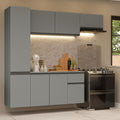 Cocina Compacta Flotante 220 cm Gris Nice Madesa