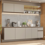 Cocina Integral 240 cm sin Patas Crema Nice 05