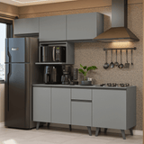 Cocina Integrale 240 cm Gris Nice Madesa 06