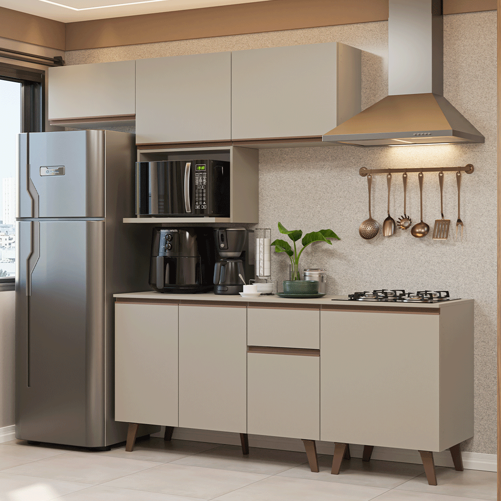 Cocina Integrale 240 cm Crema Nice Madesa 06