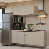 Cocina Integral 240 cm sin Patas Crema Nice 07