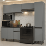 Cocina Integrale 240 cm Gris Nice Madesa 08