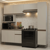 Cocina Integral 240 cm sin Patas Crema Nice 09