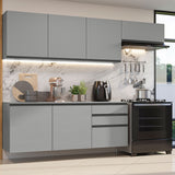 Cocina Integral 260 cm Sin Patas Nice Gris 13