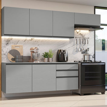 Cocina Integral 260 cm Sin Patas Nice Gris 13