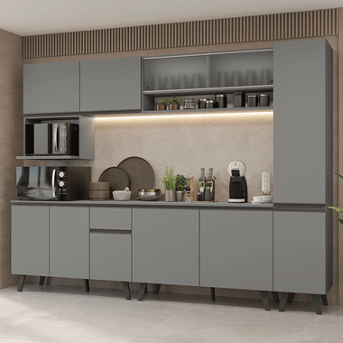 Cocina Integral 280 cm Gris Nice Madesa