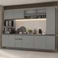 Cocina Integral Flotante 280 cm Gris Nice Madesa