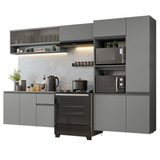 Cocina Integral 300 cm sin Patas Gris Nice 06