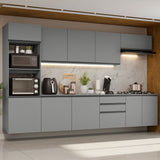 Cocina Integral 320 cm Sin Patas Nice Gris 07