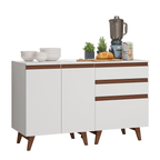 Kit 2 Gabinetes Bajos de Cocina 130 cm Blanco Reims Madesa