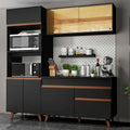 Cocina Compacta 190 cm Con Mueble para Horno Negro Reims Madesa