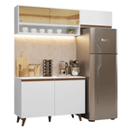 Cocina Compacta 190 x 52 cm 5 Puertas Blanco Reims Madesa 07