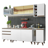 Cocina Integral 235cm Blanco Reims 01