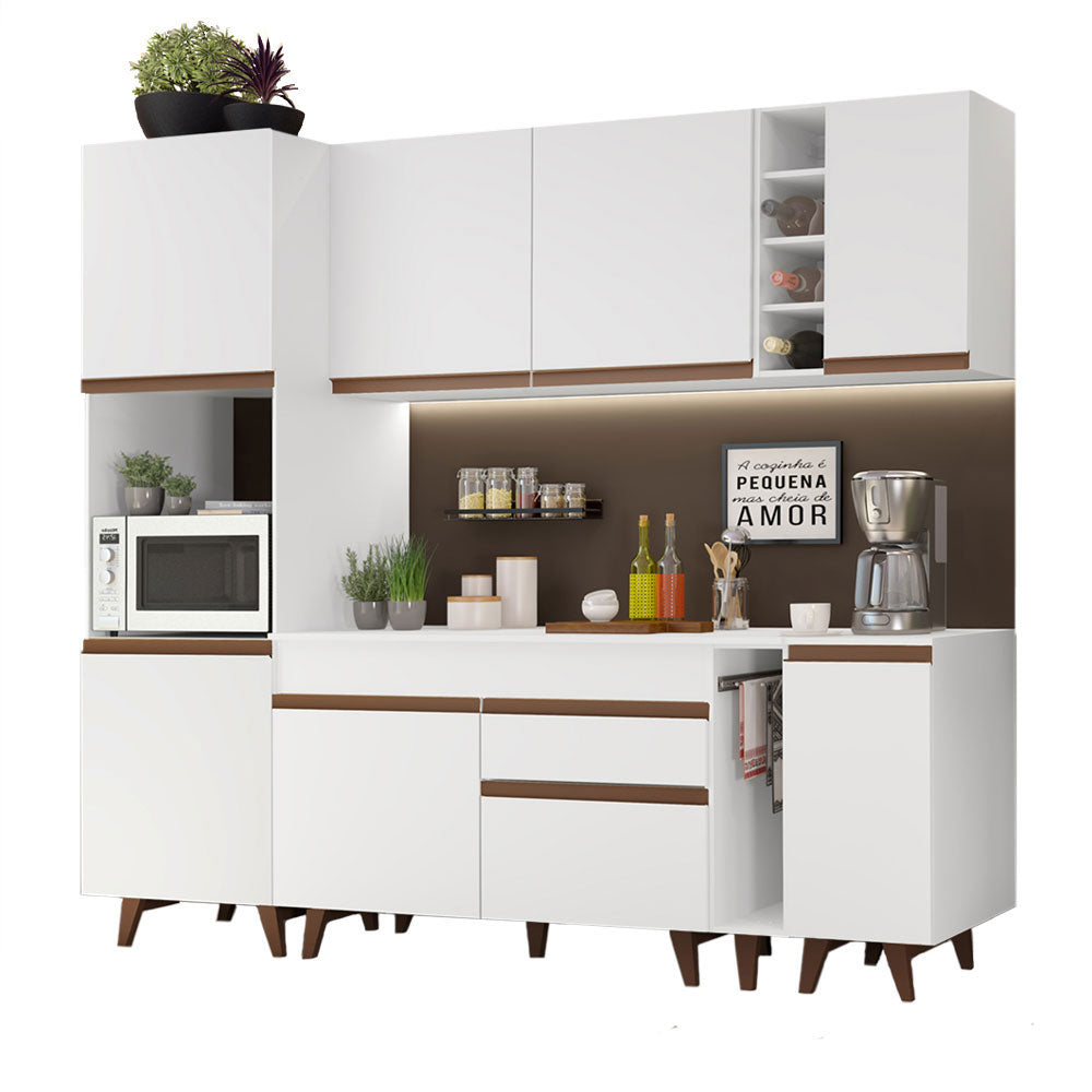 Cocina Integral 235cm Blanco Reims Madesa 02