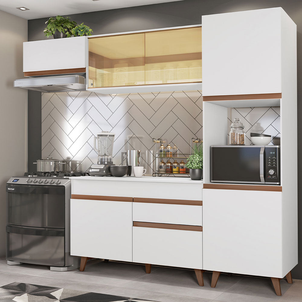 Cocina Integral 250cm Blanco Reims Madesa 03