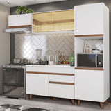 Cocina Integral 250cm Blanco Reims Madesa 03