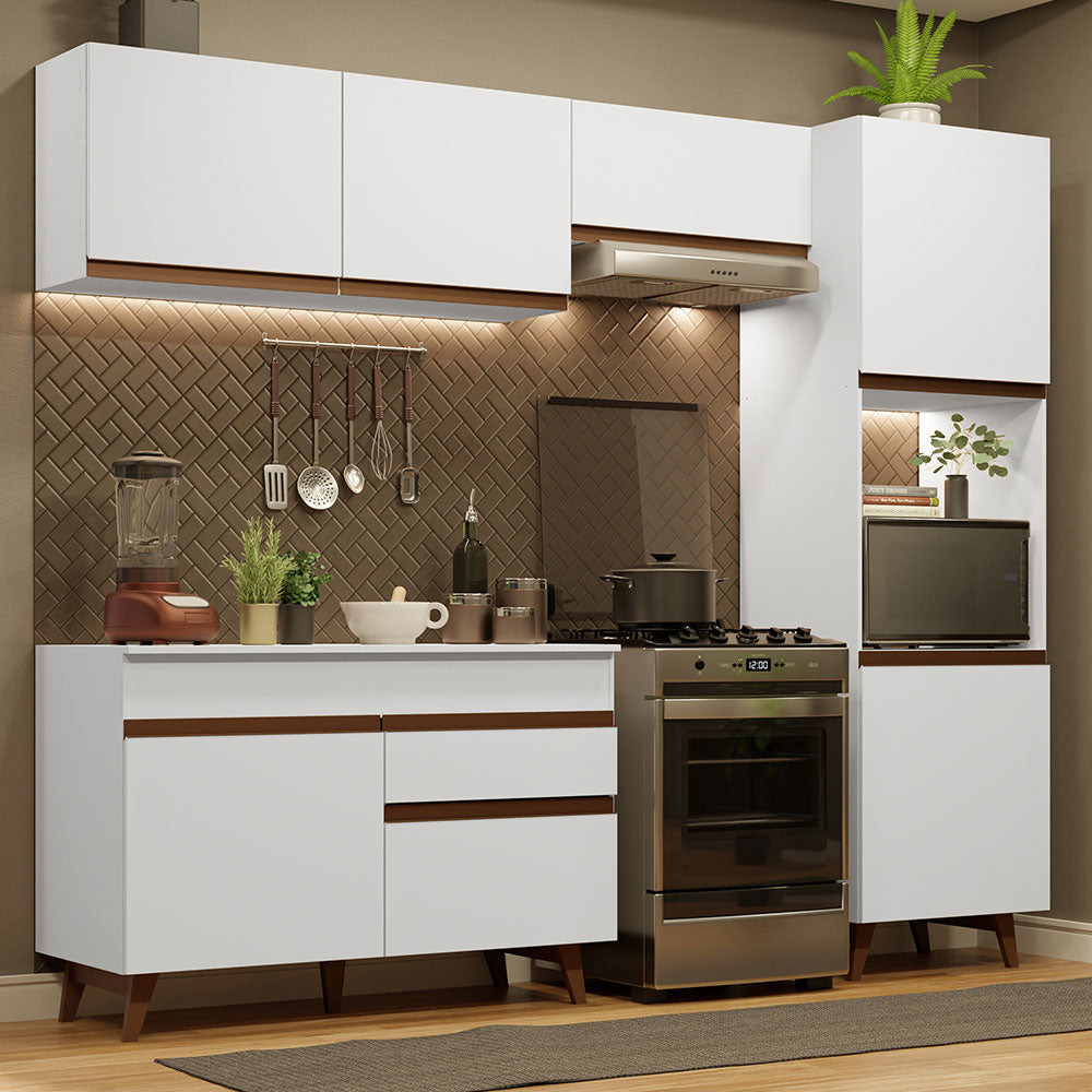 Cocina Integral 250cm Blanco Reims Madesa 06