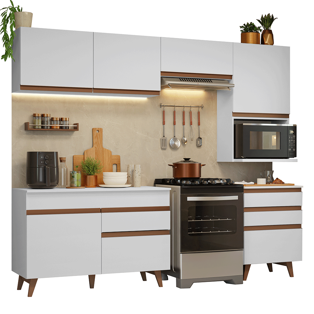 Cocina Integral 250 cm Blanco Reims Madesa