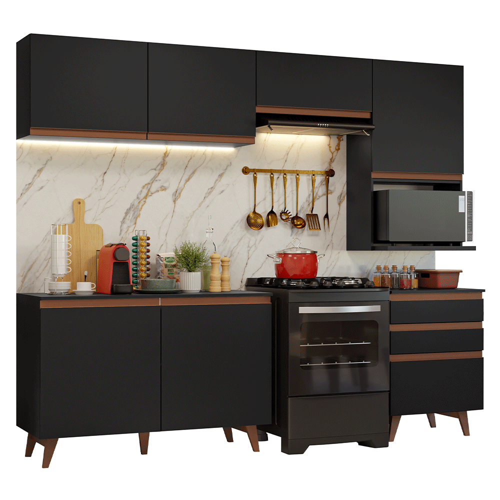 Cocina Integral 250 cm Reims Negro 08