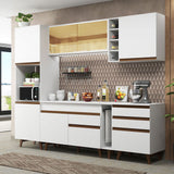 Cocina Integral 260cm Blanco Reims Madesa 04