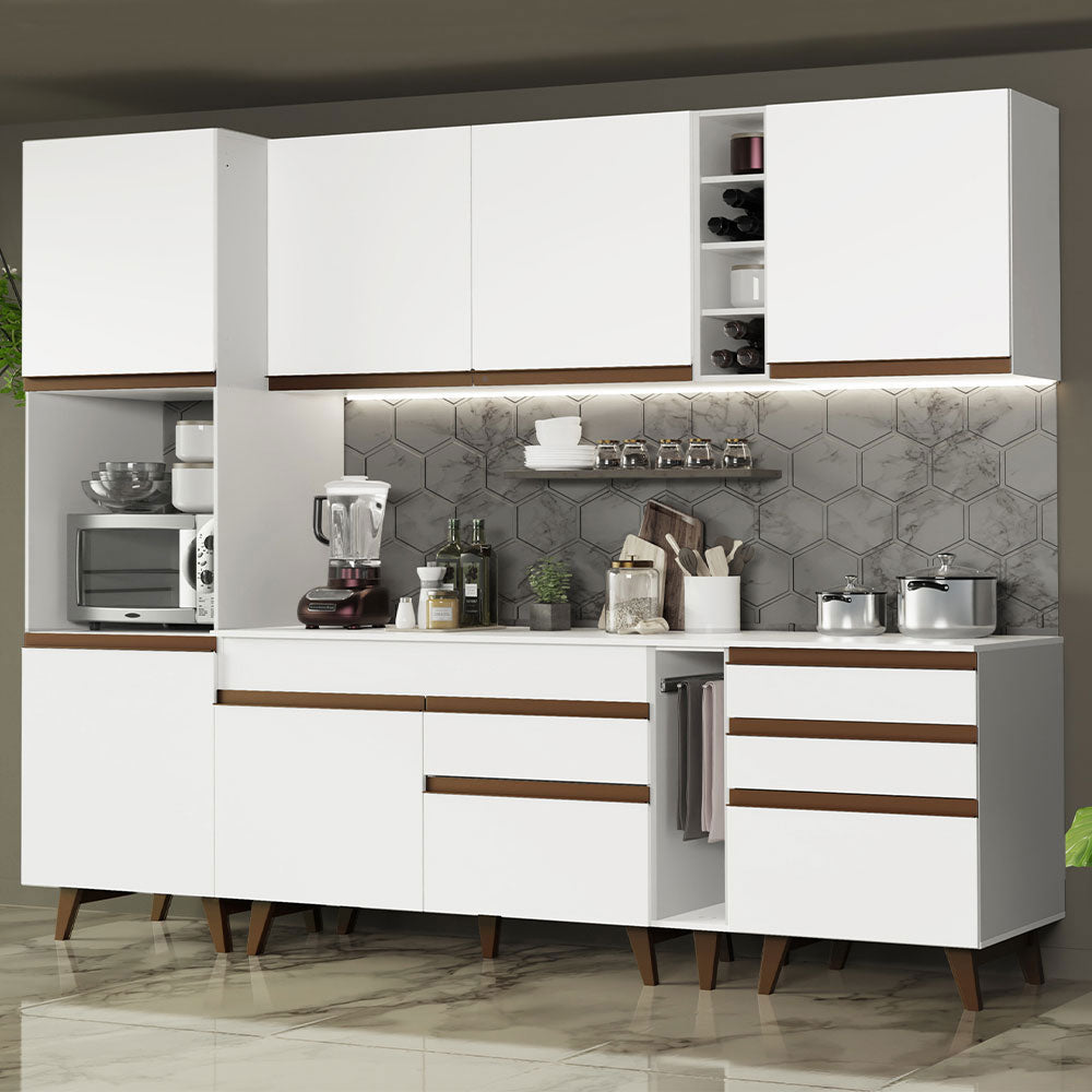 Cocina Integral 260cm Blanco Reims Madesa 05