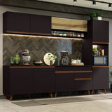 Cocina Integral 300cm Negro Reims Madesa 02