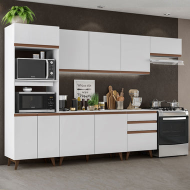 Cocina Integral 320 cm Con Mueble para Horno Blanco Reims Madesa
