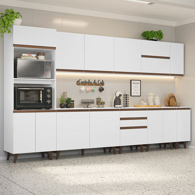 Cocina Integral 355 cm Con Mueble para Horno Blanco Reims Madesa