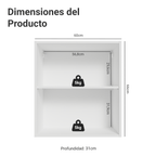 Gabinete Superior para Recámara 60 cm 1 Puerta Blanco Neo Madesa