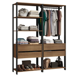 Clóset Modulado 4 Cajones 6 Niveles 140cm Marrón/Negro Valencia