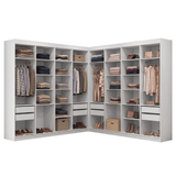Clóset Esquinero 522 cm 8 Cajones Blanco Venus Madesa
