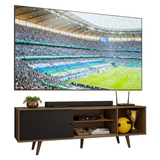 Mueble para TV hasta 80 Pulgadas 160cm con patas Marrón/Negro Torino Madesa