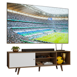 Mueble para TV hasta 80 Pulgadas 160cm con patas Marrón/Blanco/Marrón Torino Madesa