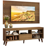 Mueble con Panel para TV hasta 65 Pulgadas con patas Marrón Texas Madesa