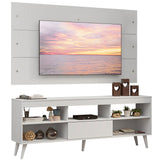 Mueble con Panel para TV hasta 65 Pulgadas con patas Blanco Detroit Madesa