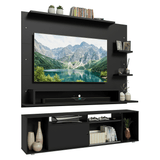Mueble con Panel para TV hasta 60 Pulgadas 180 cm Negro Cancun Madesa