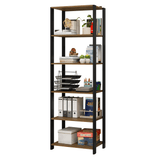 Estante Armario Multiuso para Escritorio 59cm 5 Repisas Marrón/Negro Madesa