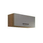 Gabinete Superior Multiuso 80 cm 1 Puerta Marrón/Gris Agata Madesa