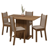 Comedor Mesa con Encimera de Madera 4 Sillas Tina Madesa RB