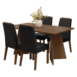 Juego de Comedor Encimera de Madera 4 Sillas Marrón/Oxford Évora Madesa