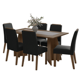 Juego de Comedor Encimera de Madera 6 Sillas Marrón/Oxford Soho Madesa