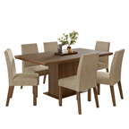 Conjunto de Comedor 6 Sillas Marrón/Imperial Grasse Madesa